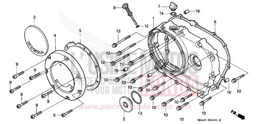 COPERCHIO CARTER MOTORE DESTRO (VT1100CV/CW/C2) VT1100C2V di 1997